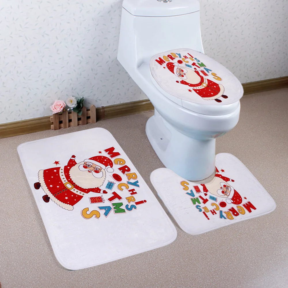 3pcs/set Toilet Seat Cover Christmas Bath Mat Toilet Mat Anti Slip Tapa Wc Inodoro Copri Water Christmas Bathroom Accessories
3pcs/set Toilet Seat Cover Christmas Bath Mat Toilet Mat Anti Slip Tapa Wc Inodoro Copri Water Christmas Bathroom Accessories