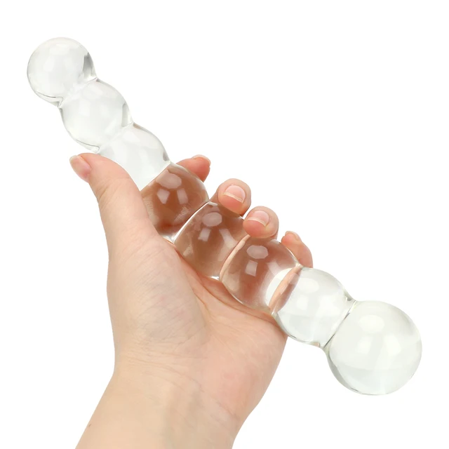 Godemichet anal en verre pour femmes et hommes, perles anales, dilatateur vaginal, masturbateur féminin, jouets sexuels, jeux pour adultes 18, produit 7.0, 27-37mm 1