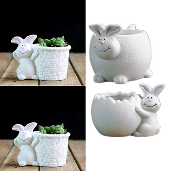 2pcs Ceramic Flowerpot Adorable Rabbit Planter Succulent Storage Container Gardening Supply for Home Garden (Random Style, White
2pcs Ceramic Flowerpot Adorable Rabbit Planter Succulent Storage Container Gardening Supply for Home Garden (Random Style, White