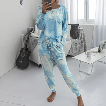 SFIT Women Tie Dye Print Pajamas Sets Long Sleeve Hooded Tops Long Pants Female Sleepwear Set 2020 Spring Summer Lady Nightwear
SFIT Women Tie Dye Print Pajamas Sets Long Sleeve Hooded Tops Long Pants Female Sleepwear Set 2020 Spring Summer Lady Nightwear