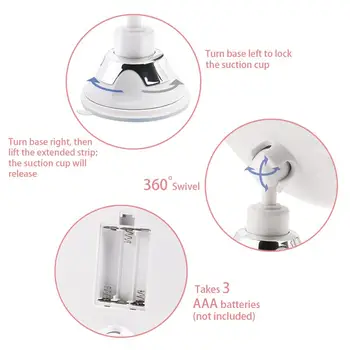 RUIMIO Adjustable 7x Magnification Lighted LED Makeup Mirror Bathroom Vanity Mirror Travel Mirror with Strong Suction Cup
RUIMIO Adjustable 7x Magnification Lighted LED Makeup Mirror Bathroom Vanity Mirror Travel Mirror with Strong Suction Cup