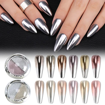 Two Colors Gold Silver Nail Glitter Soild Mirror Powder Metallic Chrome Polish Dust Pigment Nail Art Pigment DIY Decoration
Two Colors Gold Silver Nail Glitter Soild Mirror Powder Metallic Chrome Polish Dust Pigment Nail Art Pigment DIY Decoration