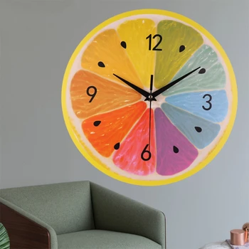 Creative Color Orange Wall Clock European Minimalist Acrylic Decorative Clock For Kids Room Decoration Fruit Section Clock
Creative Color Orange Wall Clock European Minimalist Acrylic Decorative Clock For Kids Room Decoration Fruit Section Clock