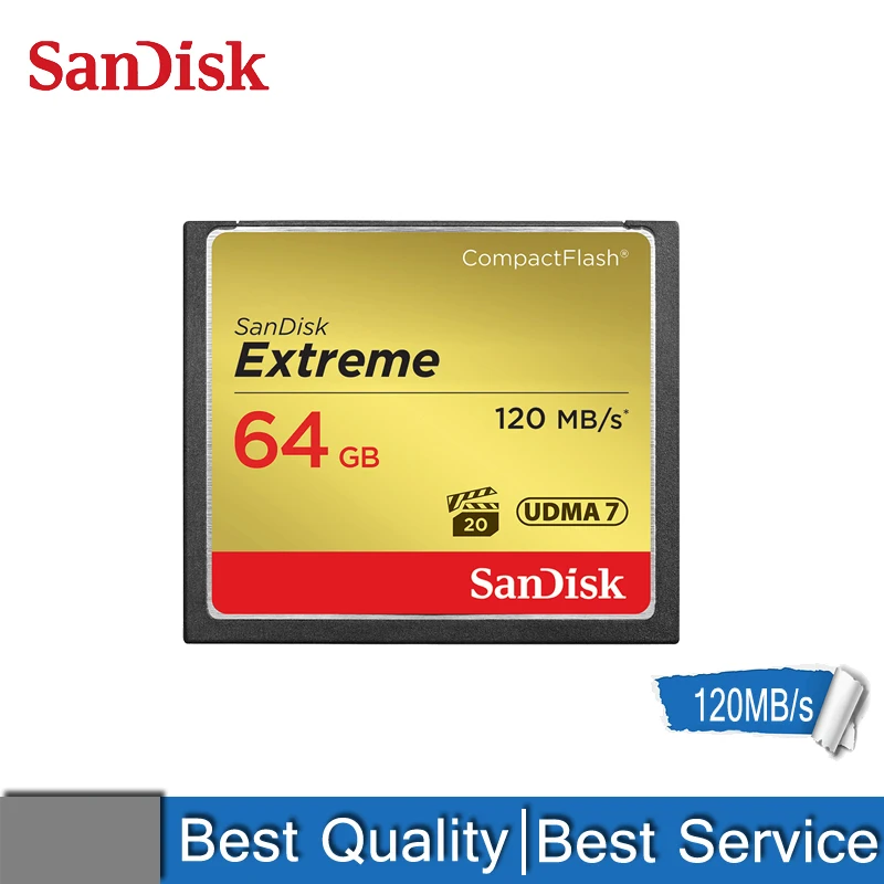 

SanDisk CFXSB Extreme CompactFlash 32GB 64GB 128GB CF Card 800X Class10 120M/s CF card for 4K and Full HD video Camera card