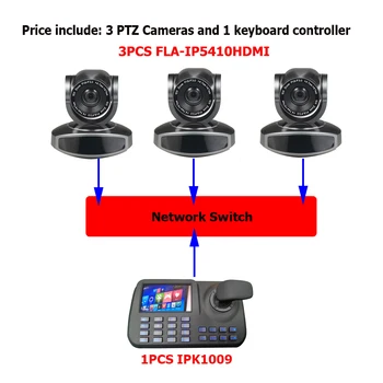 Conference kits 2MP 10X Optical Zoom PTZ IP HDMI Camera Keyboard Control for Wirecast vMix Software / Broadcast
Conference kits 2MP 10X Optical Zoom PTZ IP HDMI Camera Keyboard Control for Wirecast vMix Software / Broadcast