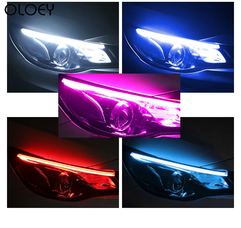 OLOEY 2pcs Led DRL Daytime Running Lights Turn Signal DRL Led Strip Car Light Accessories Brake Side Lights Headlights For Auto
OLOEY 2pcs Led DRL Daytime Running Lights Turn Signal DRL Led Strip Car Light Accessories Brake Side Lights Headlights For Auto