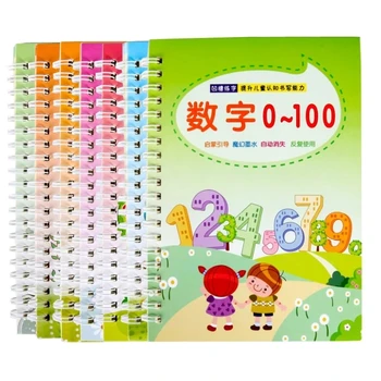 4 Books Reusable Children's Copybook For Calligraphy Learn English Painting Arithmetic Math For Writing Kids Lettering Toy Art
4 Books Reusable Children's Copybook For Calligraphy Learn English Painting Arithmetic Math For Writing Kids Lettering Toy Art