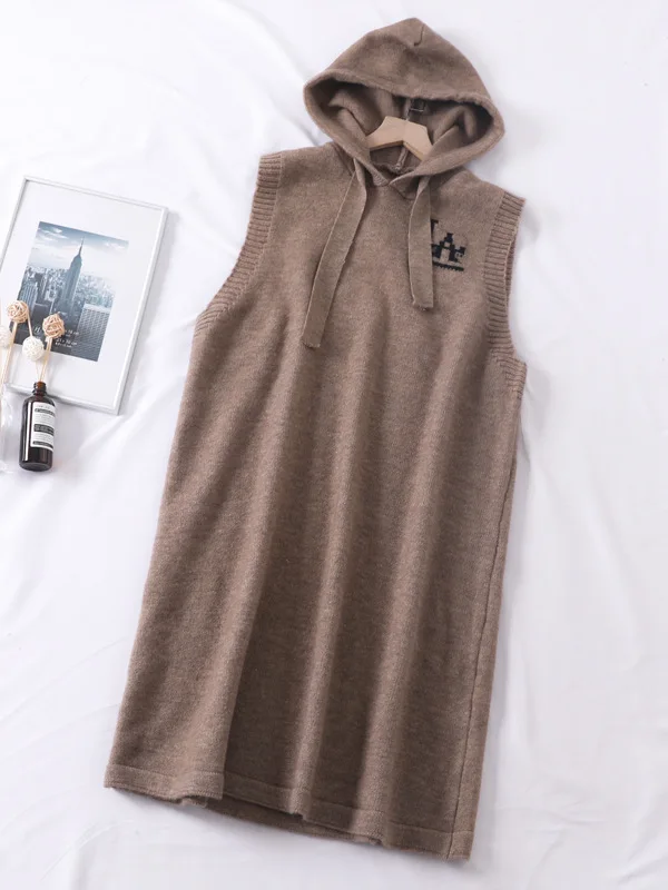 A Generation of 2019 Winter New Products Fashion Knitted Hooded Waistcoat Lettered Embroidered Two-Piece Set Entity
A Generation of 2019 Winter New Products Fashion Knitted Hooded Waistcoat Lettered Embroidered Two-Piece Set Entity