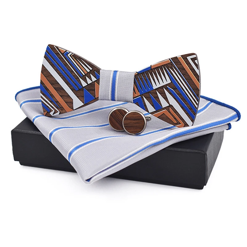 dropshipping mens designer ties with brand tuxedo decorations cufflink kerchief print wooden bowtie set with package
dropshipping mens designer ties with brand tuxedo decorations cufflink kerchief print wooden bowtie set with package