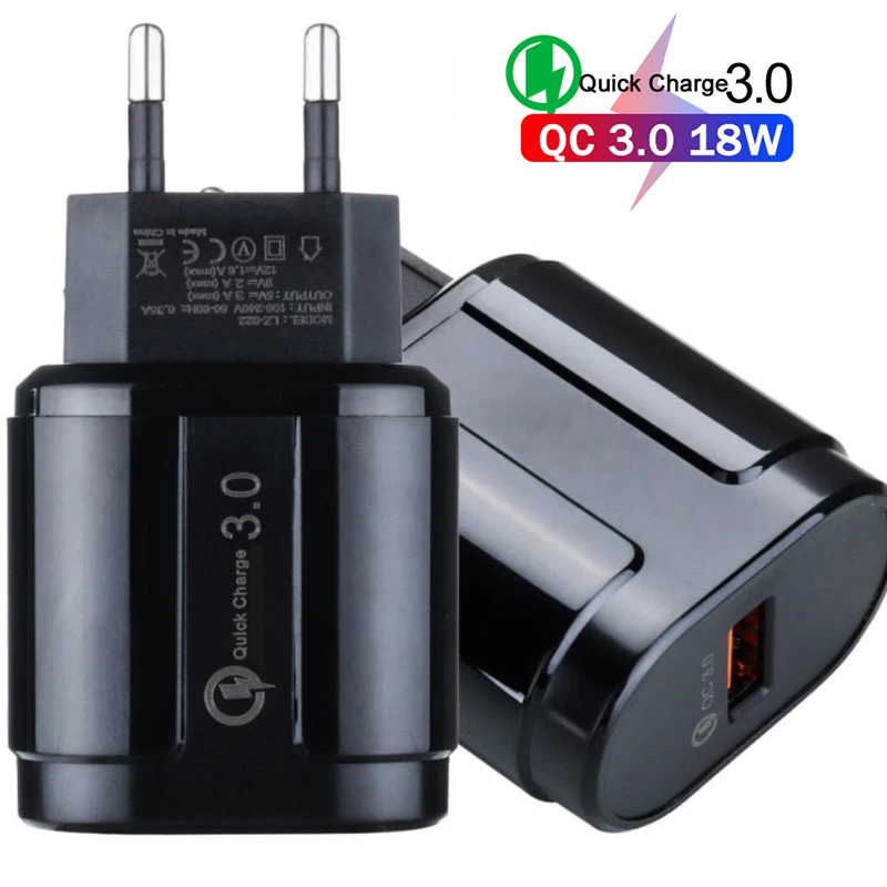 Quick Charge 3.0 USB Charger QC3.0 QC Turbo Fast Charging EU Travel Wall Charger For Huawei P30 Xiaomi mi 9 Mobile Phone
Quick Charge 3.0 USB Charger QC3.0 QC Turbo Fast Charging EU Travel Wall Charger For Huawei P30 Xiaomi mi 9 Mobile Phone
