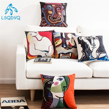 Decorative Throw Pillow Case Picasso Painting Square Shape Cotton Linen Cushion Cover For Sofa Car Home Capa De Almofadas 45x45
Decorative Throw Pillow Case Picasso Painting Square Shape Cotton Linen Cushion Cover For Sofa Car Home Capa De Almofadas 45x45