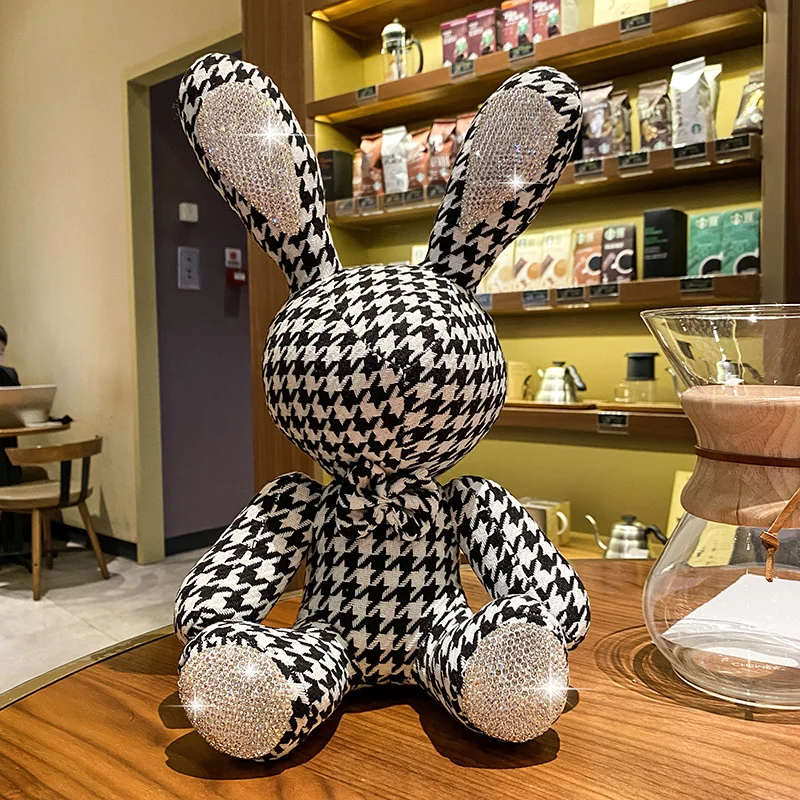 Симпатичный кролик с инкрустированными бриллиантами 38 см плюшевая игрушка
