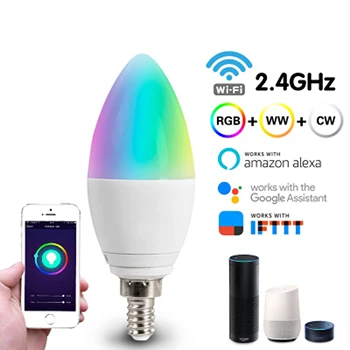 E14 Smart Light Bulb Tuya WiFi Candelabra LED Bulbs 15W Works with Alexa Google Home Dimmable with App, No Hub RGB &Daylight
E14 Smart Light Bulb Tuya WiFi Candelabra LED Bulbs 15W Works with Alexa Google Home Dimmable with App, No Hub RGB &Daylight