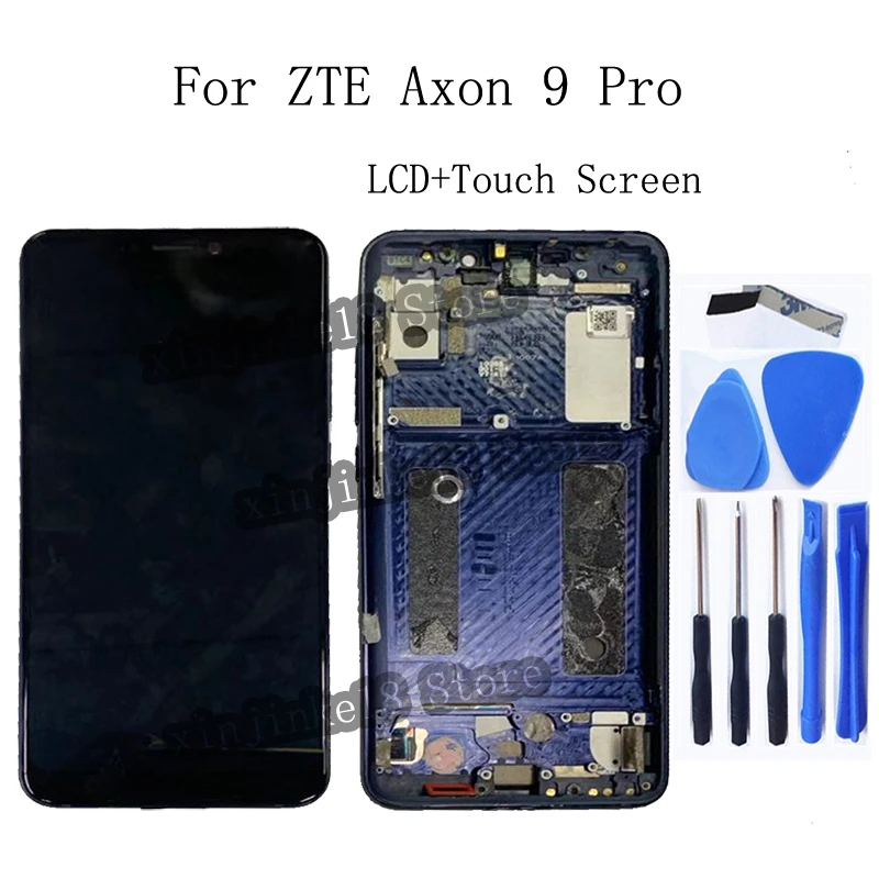 AMOLED 6.21" Original For ZTE Axon 9 Pro lcd display With Frame+Touch screen Digitizer replacement For Axon 9 Pro Repair kit
AMOLED 6.21" Original For ZTE Axon 9 Pro lcd display With Frame+Touch screen Digitizer replacement For Axon 9 Pro Repair kit