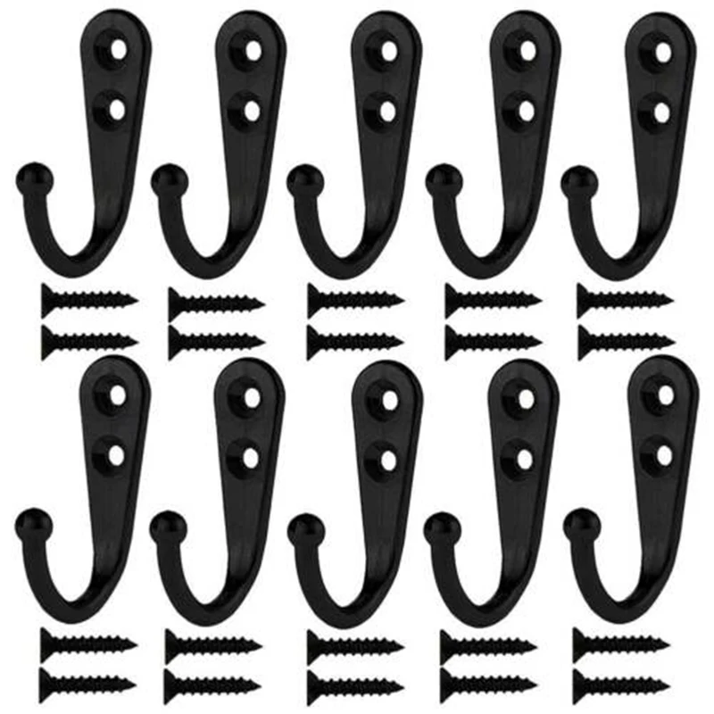 10pcs Wall Mounted Hook Coat Hat Holder Key Hanger With 20 Pieces Screws Zinc Alloy Home Storage Hook Organize
10pcs Wall Mounted Hook Coat Hat Holder Key Hanger With 20 Pieces Screws Zinc Alloy Home Storage Hook Organize