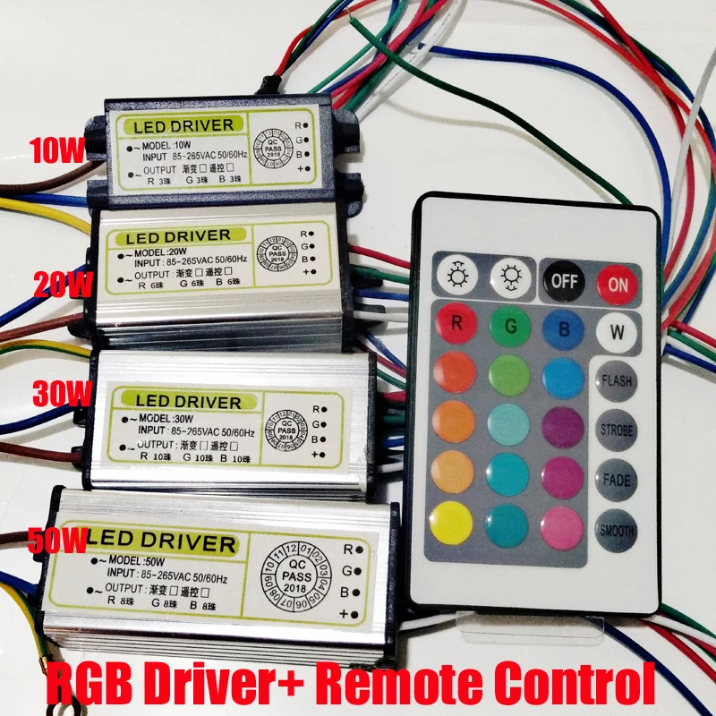 LED RGB Driver+Remote Super Bright 1 Set 24 Key High Power Dimmer 10W~50W Bulb Colorful DIY Bead Flood Light
LED RGB Driver+Remote Super Bright 1 Set 24 Key High Power Dimmer 10W~50W Bulb Colorful DIY Bead Flood Light