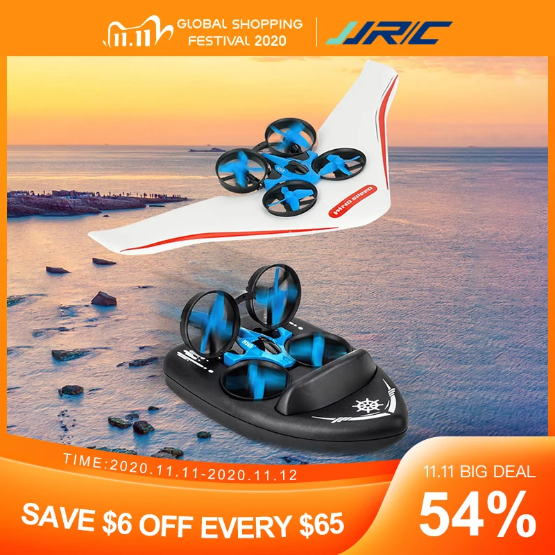 Upgraded H36F JJRC H36S 2.4G 4 In 1 RC Vehicle Flying Drone Land Driving Boat Quadcopter Glidering RTR Model VS H36 E016F
Upgraded H36F JJRC H36S 2.4G 4 In 1 RC Vehicle Flying Drone Land Driving Boat Quadcopter Glidering RTR Model VS H36 E016F