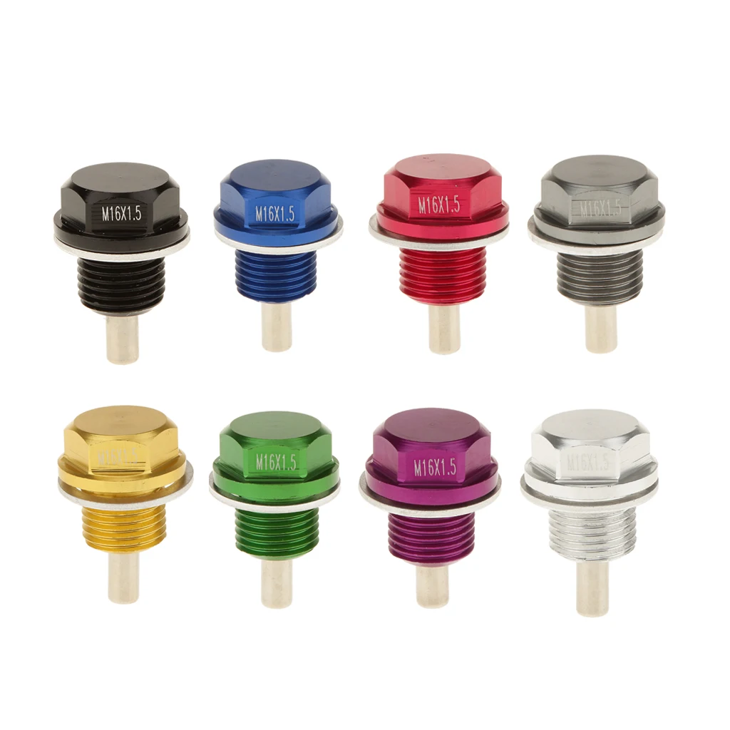 Auto Anodized Magnetic Oil Drain Plug M16x1.5 Suitable For , Blue Auto Anodized Magnetic Oil Drain Plug M16x1.5 Suitable For , Blue