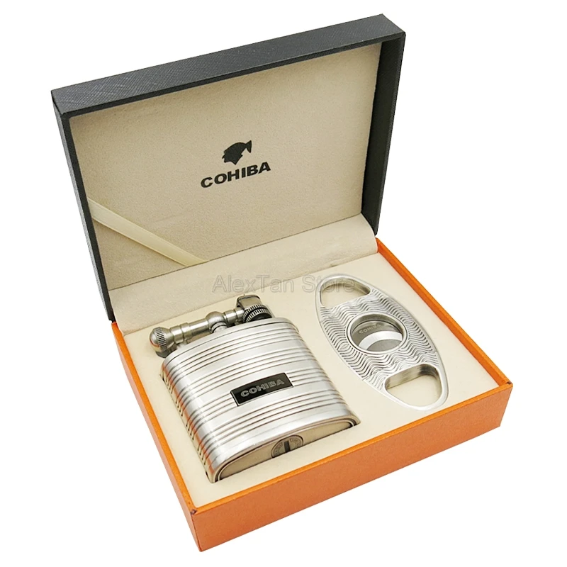 COHIBA Vintage 2 Torch Jet Flame Cigar Cigarette Lighter Windproof And Super Sharp Cutter Classic Gift Set
COHIBA Vintage 2 Torch Jet Flame Cigar Cigarette Lighter Windproof And Super Sharp Cutter Classic Gift Set