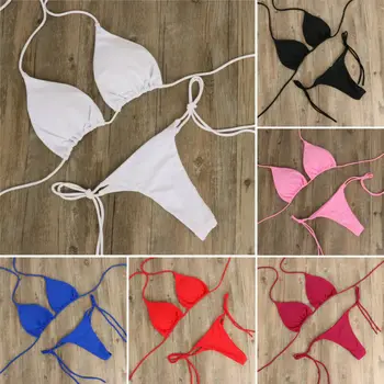 2pcs Bikini Set Padded Bra Women Push-up Triangle Solid Swimwear Bandage Bathing Suit Swimsuit Swimming Suit 
2pcs Bikini Set Padded Bra Women Push-up Triangle Solid Swimwear Bandage Bathing Suit Swimsuit Swimming Suit