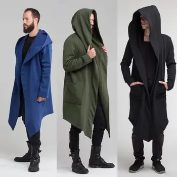 Unisex Men Women Spring Autumn Cardigan Hoodie Warm Hooded Solid Coat Jacket Burning Man Costume Oversize 
Unisex Men Women Spring Autumn Cardigan Hoodie Warm Hooded Solid Coat Jacket Burning Man Costume Oversize
