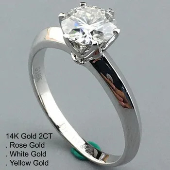 14K White Gold 2 Carat Moissanite Diamond Ring Women Round Classic Trendy Wedding Party Engagement Anniversary Ring 2 Ct D Color
14K White Gold 2 Carat Moissanite Diamond Ring Women Round Classic Trendy Wedding Party Engagement Anniversary Ring 2 Ct D Color