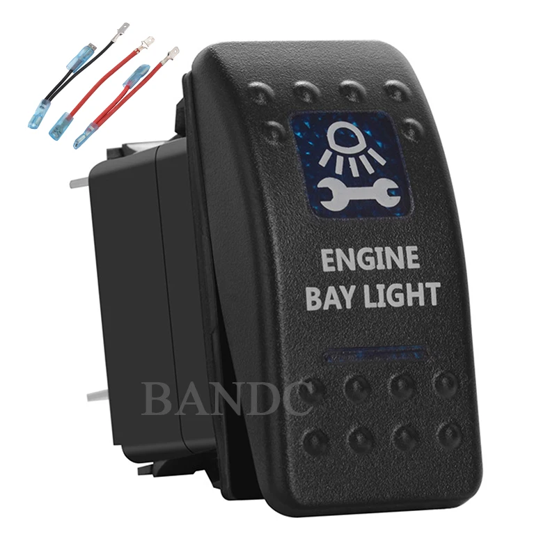 ENGINE BAY LIGHT 5Pins On-Off SPST Blue Led Toggle Switch for Car Boat Yacht Marine,12V 20A 24V 10A,Jumper Wires 
ENGINE BAY LIGHT 5Pins On-Off SPST Blue Led Toggle Switch for Car Boat Yacht Marine,12V 20A 24V 10A,Jumper Wires