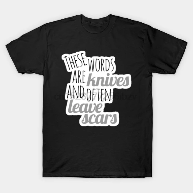 Men tshirt These Words Are Knives And Often Leave Scars Panic At The Disco T Shirt Printed T-Shirt tees top
Men tshirt These Words Are Knives And Often Leave Scars Panic At The Disco T Shirt Printed T-Shirt tees top