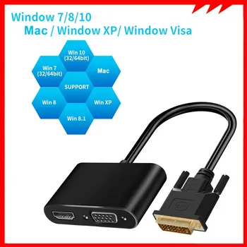 2-in-1 DVI to HDMI VGA Adapter Converter Splitter in HDMI&VGA out Simultaneously practical converters
2-in-1 DVI to HDMI VGA Adapter Converter Splitter in HDMI&VGA out Simultaneously practical converters