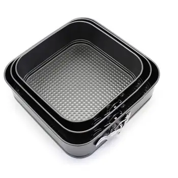 8Inches 9Inches 10Inches 3Pcs/Set Cake Baking Pan Square Shape Non Stick Spring Form Cake Mold Bakeware Black Baking Tray
8Inches 9Inches 10Inches 3Pcs/Set Cake Baking Pan Square Shape Non Stick Spring Form Cake Mold Bakeware Black Baking Tray