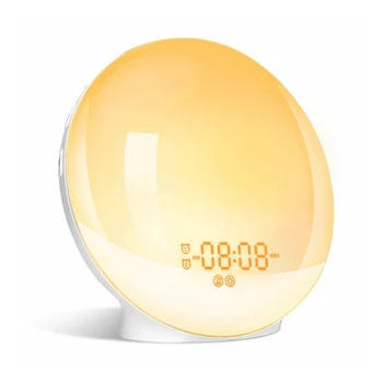Multi-function LED Electronic Alarm Clock Simulated Sunrise Sunset Nature Wake Up Sleep Music Colorful Night Light Table Clock
Multi-function LED Electronic Alarm Clock Simulated Sunrise Sunset Nature Wake Up Sleep Music Colorful Night Light Table Clock