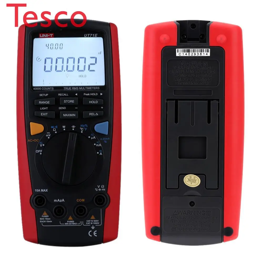 UT71E Multi-function Digital Meter Intelligent Digit Multi-meter Auto Range High Accuracy
UT71E Multi-function Digital Meter Intelligent Digit Multi-meter Auto Range High Accuracy