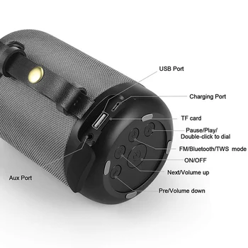 Built-in Mic,Bluetooth 5.0 Portable Speaker Wireless, 20W Sound with Bass, IPX56 Waterproof, AUX/USB/SD Port
Built-in Mic,Bluetooth 5.0 Portable Speaker Wireless, 20W Sound with Bass, IPX56 Waterproof, AUX/USB/SD Port