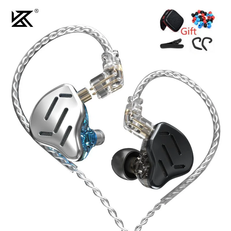 

KZ ZAX 7BA+1DD Headset 16 Units HIFI Bass In Ear Monitor Hybrid Technology Earphone Noise Cancelling Earbuds Sport Earphones S1