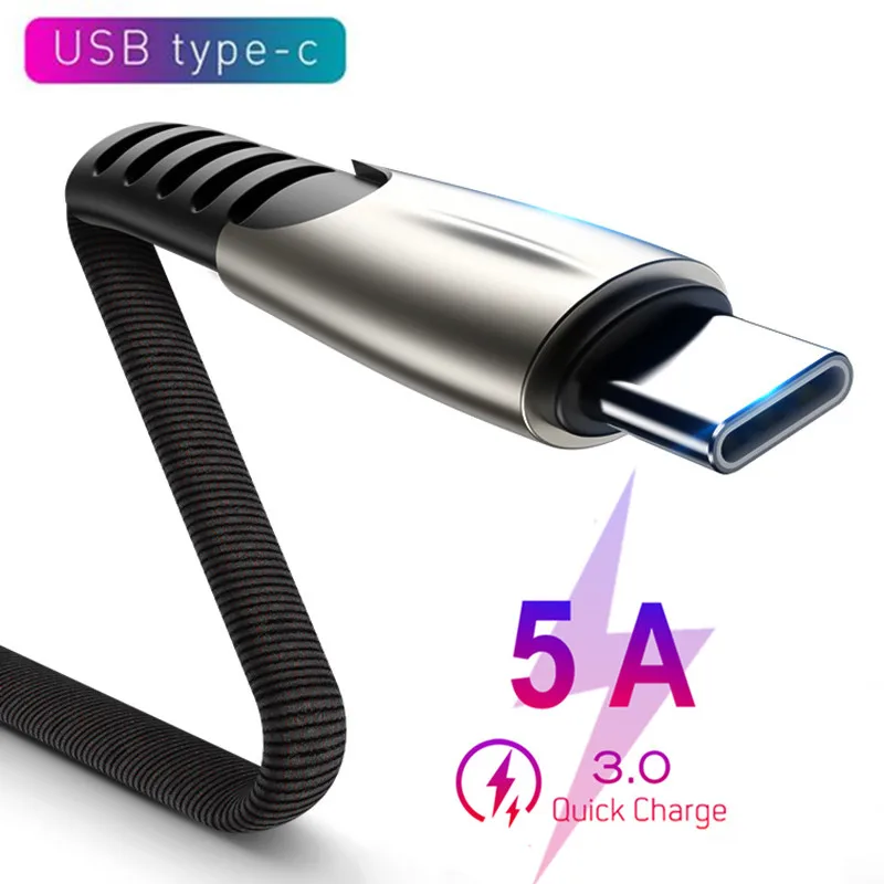 Кабель USB Type-C 5A кабель usb для быстрой зарядки телефонов Samsung Galaxy S10 Plus Note 10 A50 A70