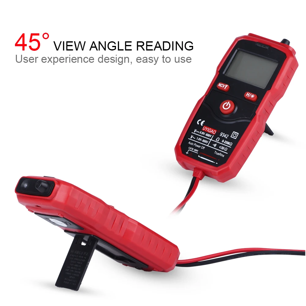 UA9342 Multimeter Digital Auto Ranging One-Click Test Resistance Continuity NCV Voltmeter with Backlight Flashlight QHTITEC
UA9342 Multimeter Digital Auto Ranging One-Click Test Resistance Continuity NCV Voltmeter with Backlight Flashlight QHTITEC