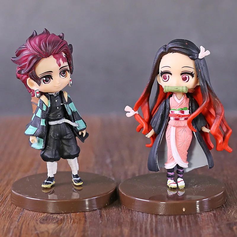 Игрушечные куклы из ПВХ рассекающие демонов киметсу No Yaiba Kamado Tanjirou & Nezuko