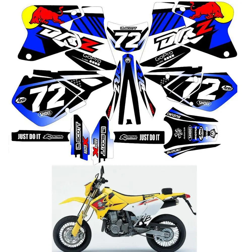 For SUZUKI DRZ400SM Graphics Decals Stickers Custom Number Name 3M Full Motorcycle Backgrounds Stickers Accessories
For SUZUKI DRZ400SM Graphics Decals Stickers Custom Number Name 3M Full Motorcycle Backgrounds Stickers Accessories