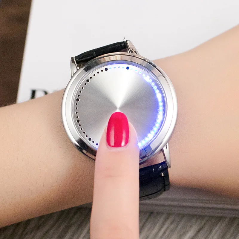 Cool Fashion Creative Concept Leather Belt Simple Waterproof LED Students Couple Watch Touch Screen
Cool Fashion Creative Concept Leather Belt Simple Waterproof LED Students Couple Watch Touch Screen