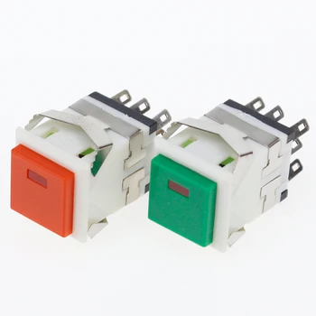 1pcs 17.2*17.2mm 3A/250V 6A/125V Snap-in 2NO2NC Momentary Square Push Button Switch With LED Light Plastic 
1pcs 17.2*17.2mm 3A/250V 6A/125V Snap-in 2NO2NC Momentary Square Push Button Switch With LED Light Plastic