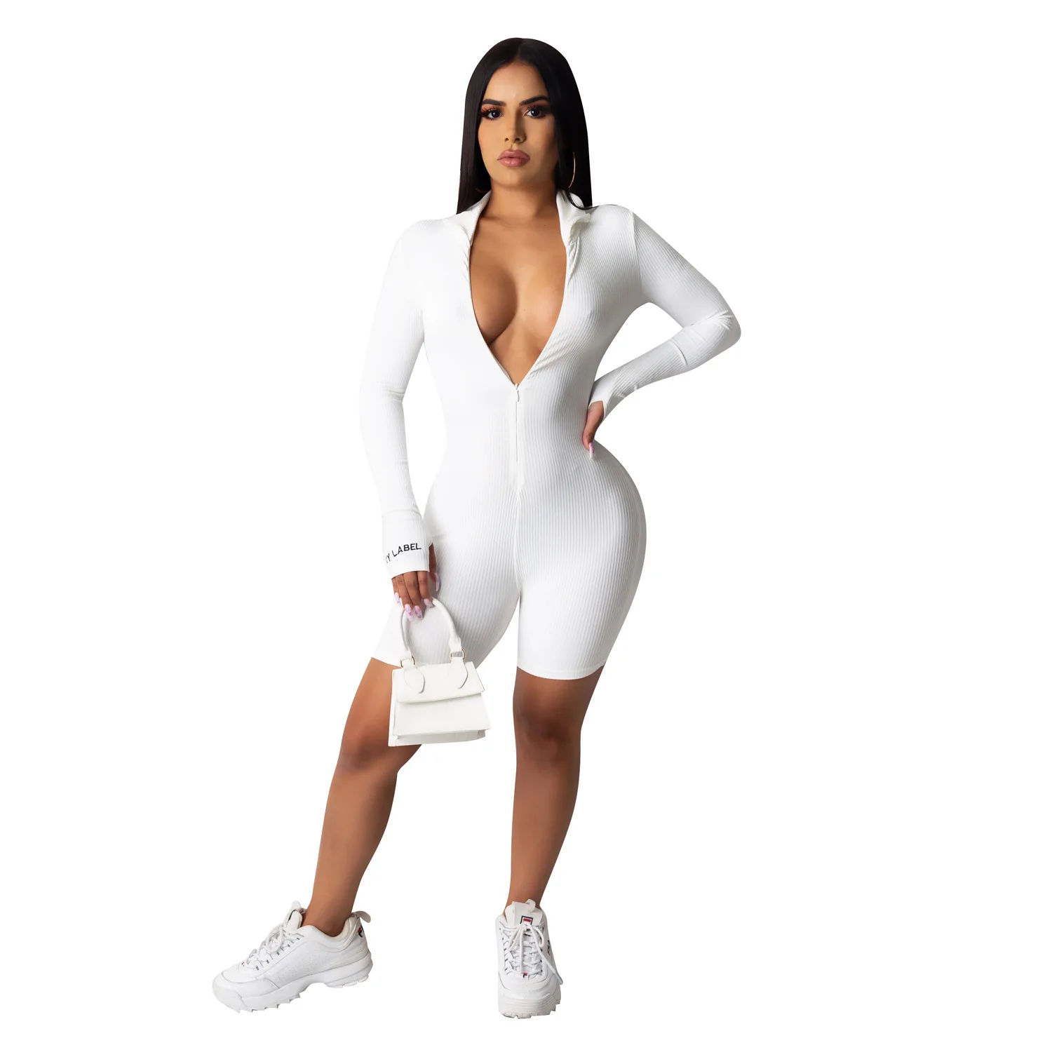 Zoctuo Women Long Sleeve Jumpsuit Solid Zipper Sexy Jumpsuit Skinny Playsuit Casual Jumpsuits for Women Sexy Sport Bodysuit 
Zoctuo Women Long Sleeve Jumpsuit Solid Zipper Sexy Jumpsuit Skinny Playsuit Casual Jumpsuits for Women Sexy Sport Bodysuit