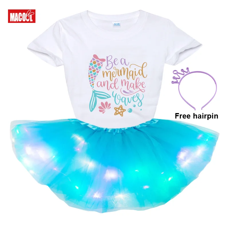 

2021 New Tutu Dress Baby Girl Clothes 24M-8Yrs Colorful Mini Pettiskirt Girls Party Dance Rainbow Tulle Skirts Children Clothing