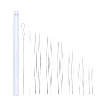 1 Set Big Eye Curved Open Stainless Steel Beading Needles for Beads Pearls Threading String Cord Jewelry Tool Long Sewing Needle
1 Set Big Eye Curved Open Stainless Steel Beading Needles for Beads Pearls Threading String Cord Jewelry Tool Long Sewing Needle