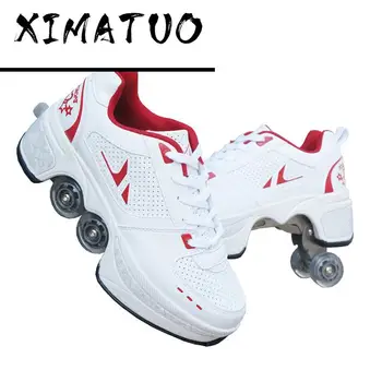Hot Shoes Casual Sneakers Walk+Skates Deform Wheel Skates for Adult Men Women Unisex Couple Childred Runaway Skates Four-wheeled
Hot Shoes Casual Sneakers Walk+Skates Deform Wheel Skates for Adult Men Women Unisex Couple Childred Runaway Skates Four-wheeled