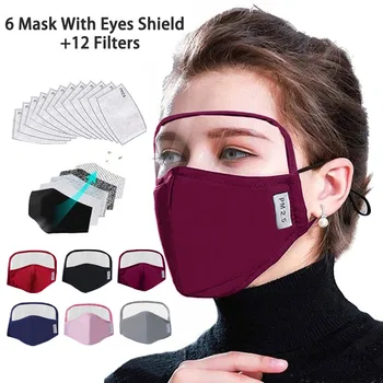 Mask Unisex Adult Outdoor Dustproof Protective Face Mask With Eyes Shield 6 Masks + 12 Filters washable reusable face mask Jul2 
Mask Unisex Adult Outdoor Dustproof Protective Face Mask With Eyes Shield 6 Masks + 12 Filters washable reusable face mask Jul2