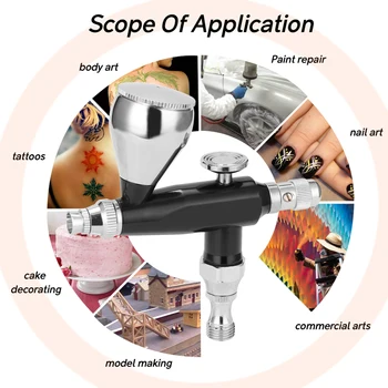 Professional 0.3mm Airbrush Spary Gun Set with Inlet Connection 5CC and 13CC Color Cup Wrentch for Model Making Art Painting
Professional 0.3mm Airbrush Spary Gun Set with Inlet Connection 5CC and 13CC Color Cup Wrentch for Model Making Art Painting