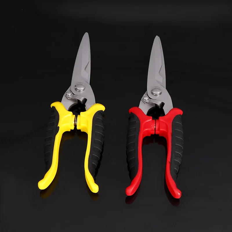 Multi-function Stainless Steel Electrician's Shears Electric Wire Groove Cable Shears Two-color Handle Electronic Shears
Multi-function Stainless Steel Electrician's Shears Electric Wire Groove Cable Shears Two-color Handle Electronic Shears