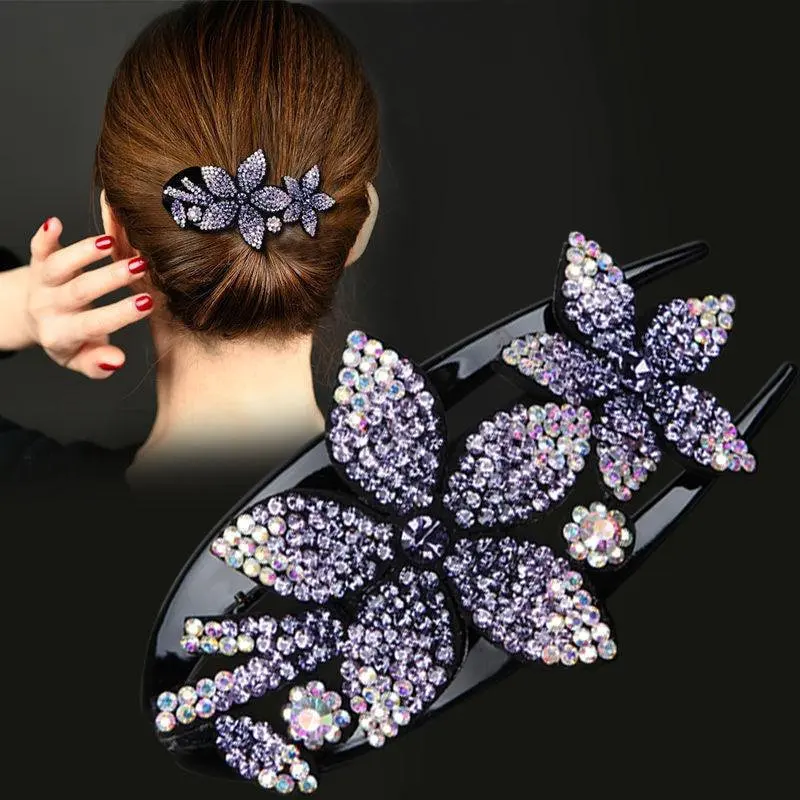 Elegant Rhinestone Hairgrips Female Korean Style Temperament Flowers Shape Spliced Delicate Duckbill Clip Hair Accessories
Elegant Rhinestone Hairgrips Female Korean Style Temperament Flowers Shape Spliced Delicate Duckbill Clip Hair Accessories