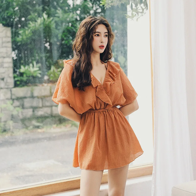 Korean-style New Style Bathing Suit-Flounced Underwire Bikini Beach Seaside Swimwear Split Type Three-piece Set 
Korean-style New Style Bathing Suit-Flounced Underwire Bikini Beach Seaside Swimwear Split Type Three-piece Set