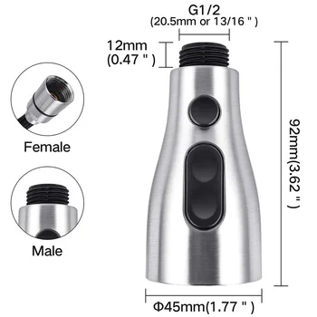 Faucet Sprayer Kitchen Faucet Spray Head Replacement Brushed No Hose With Engineering-grade ABS Plastic For Durability
Faucet Sprayer Kitchen Faucet Spray Head Replacement Brushed No Hose With Engineering-grade ABS Plastic For Durability